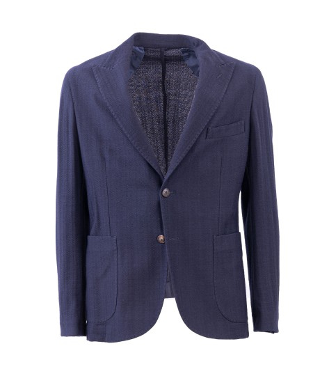Shop BARBA  Giacca: Barba giacca monopetto.
Monopetto.
Revers.
Tasche appliacte.
Taschino su petto.
Maniche lunghe.
Chiusura con due bottoni.
Doppio spacco posteriore.
Foderata.
Composizione: 50% Cotone 50% Lana.
Fabbricato in Italia.. 99205 38079-3